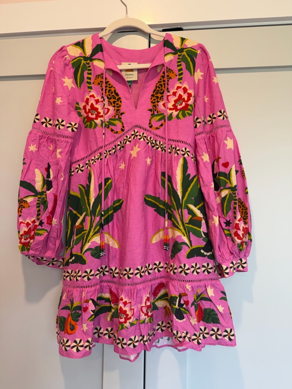 NWT Farm Rio leopard Forest mini dress